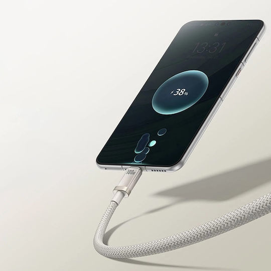 Baseus USB 2.0 Kabel USB Typ-C männlich - USB-A 100W Silber 1m