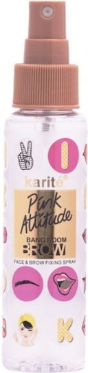 Spray De Fixare Machiaj Față Sprâncene Karite Pink Attitude 120 Ml