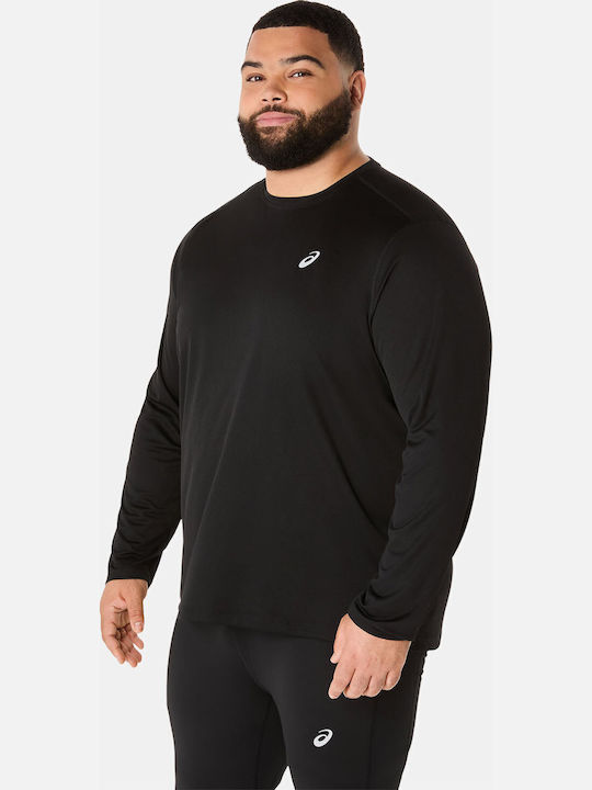 Core Sportliche Langarm Herrenbluse Schwarz