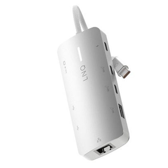 LinQ 8in1 8K Pro USB-C Docking Station με HDMI 4K PD Ethernet Λευκό