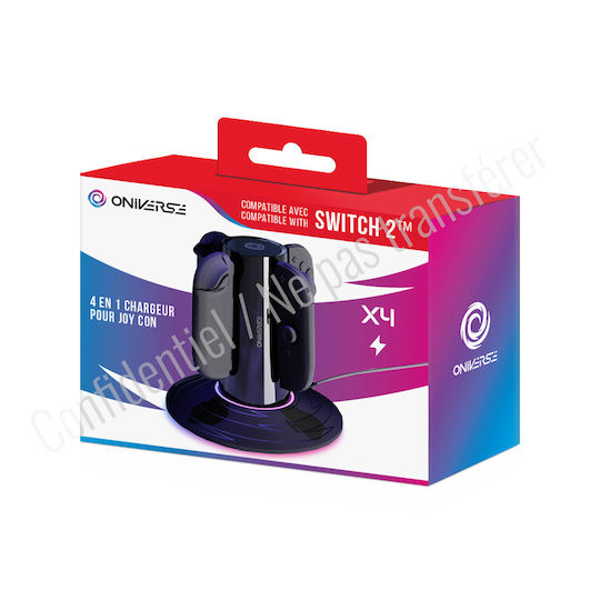 Oniverse Charging Station for 4 controllers Switch 2 Black