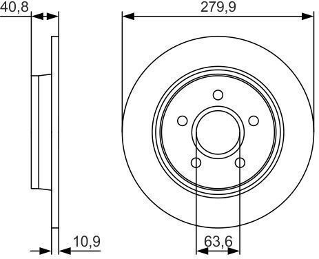 Bosch Bremsscheibe 0 986 479 S49