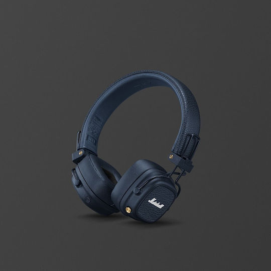 Marshall Major V Wireless / Wired On Ear Headphones with 100 hours of Operation and Quick Charge Midnight Blue