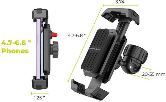 Mobile Origin Fahrrad-Handyhalter B1 Schwarz Mo-bph-b1