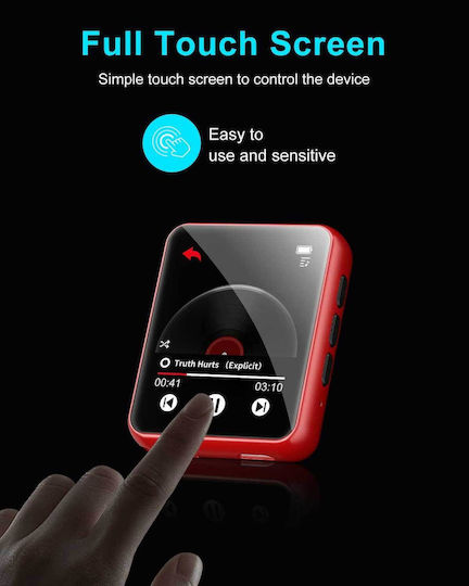 Joliker MP3 Player (32GB) with IPS Touch Screen 1.8" Red 764832274364