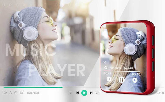 Joliker MP3 Player (32GB) with IPS Touch Screen 1.8" Red 764832274364
