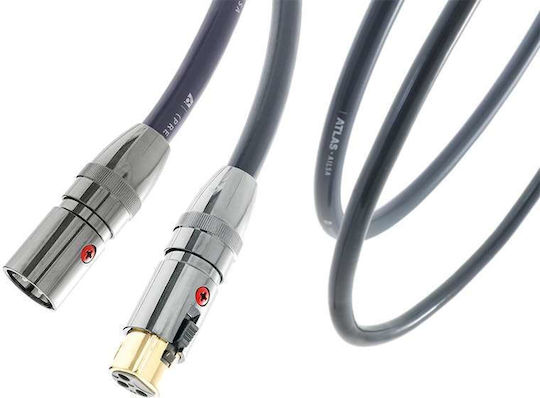 Atlas Cables Cable 2 x XLR male - 2 x XLR female Μαύρο 1m