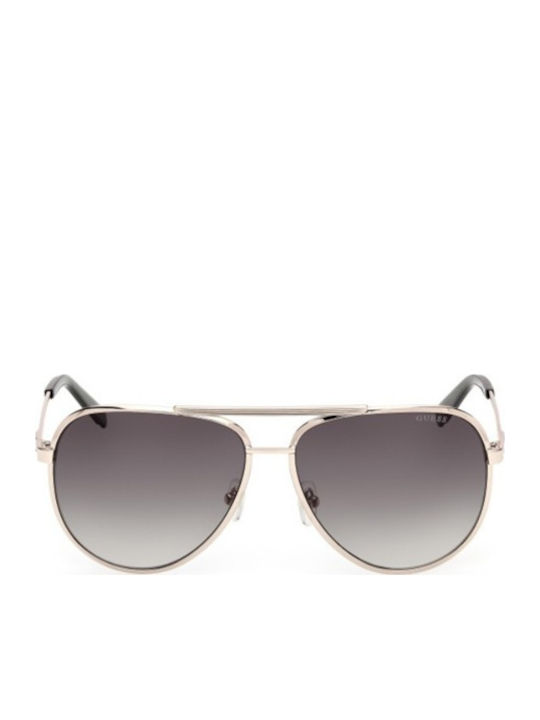 Guess Unisex Sunglasses with Silver Metallic Frame and Grey Gradient Lenses GU00209 32P