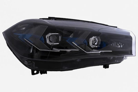 Front Lights Set Bmw X5 F15 2013-2018 X6 F16 2014-2019 Conversion To G05 G06 Look Black