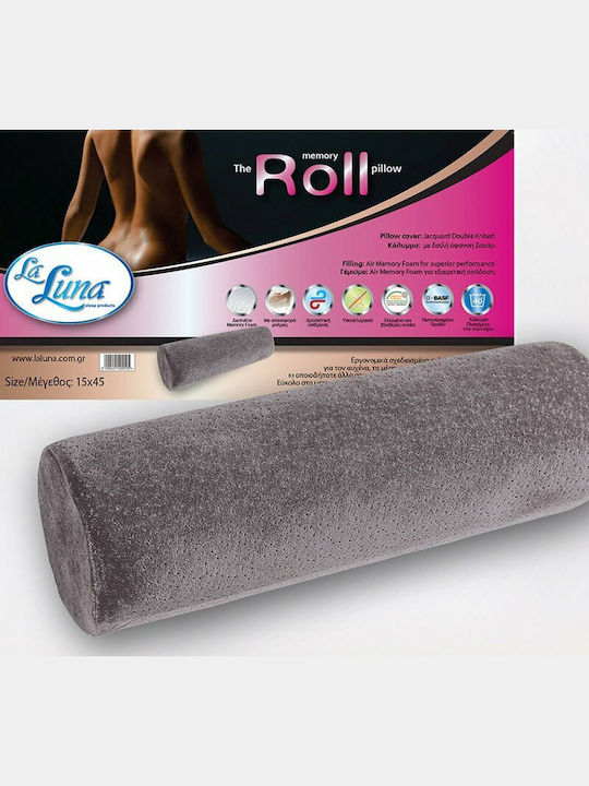 La Luna Roll Bed Pillow Memory Foam Anatomic 15x45cm