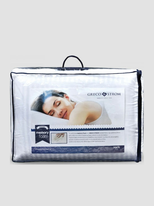 Greco Strom Μαξιλάρι Ύπνου Memory Foam Ανατομικό 40x70x12cm