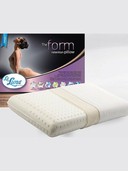 La Luna Form Retention Bed Pillow Memory Foam Anatomic 40x70x12cm