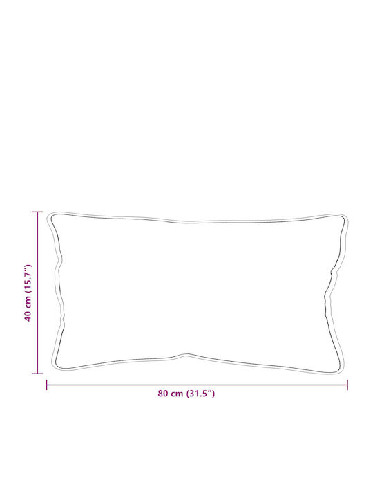 vidaXL Възглавница За Спане Полиестер 40x80x20см