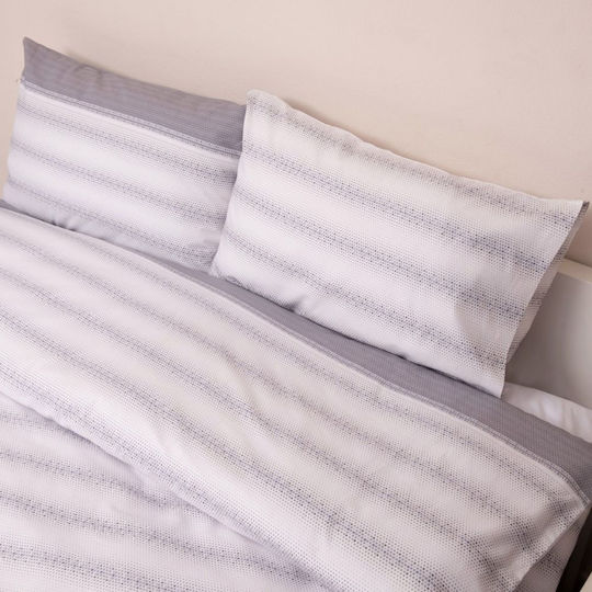Anna Riska Premium Σετ Σεντόνια Ημίδιπλα με Λάστιχο 120x225+25εκ. Grey (3τμχ)
