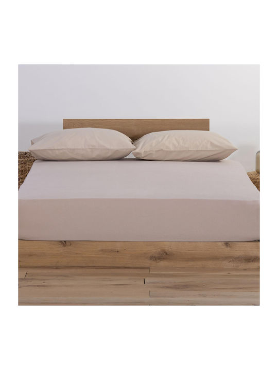 Nef-Nef Homeware Cearșaf Super dublu cu Elastic 160x200+30cm. Jersey Green 109