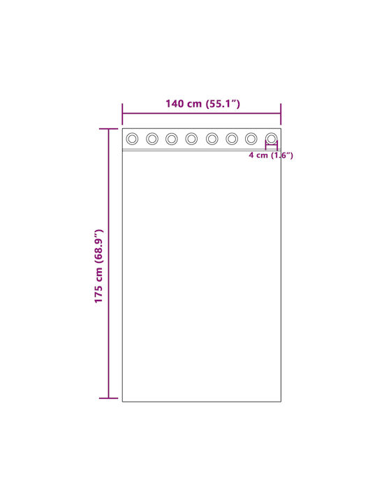 vidaXL Set Perdele Fereastra Cu Capse Negre 140x175cm