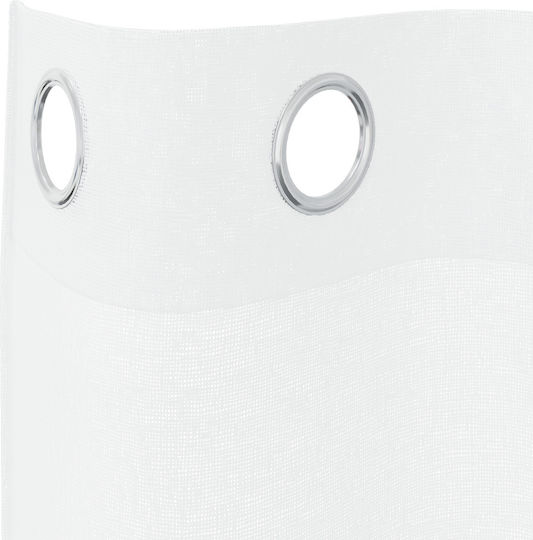 vidaXL Set Vorhänge Fenster mit Grommets Weiße 140x175cm