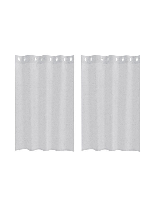 vidaXL vidaXL Vorhänge Fenster mit Grommets Grau 140x140cm