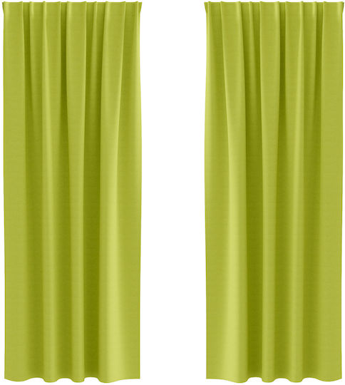 vidaXL Set Vorhänge mit Bleistiftfalten Grüne 140x245cm