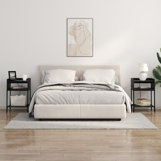 Комод Дървен с Метални Крака Black oak 40x40x61см