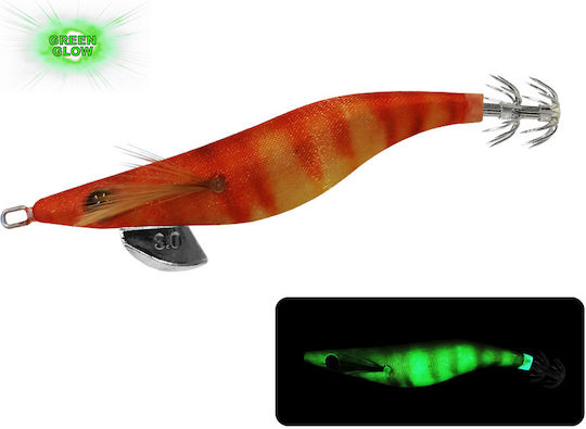 Oceanic Egido Real Jerk 3.5s Squid Jigs Fluorescent Red Mullet