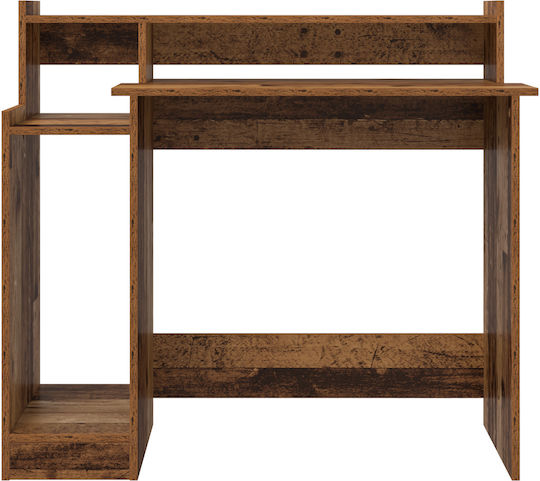 Electric Desk Lumarko Wooden Old Wood with Metal Legs Adjustable Height with LED and USB Ports 97x45x90cm