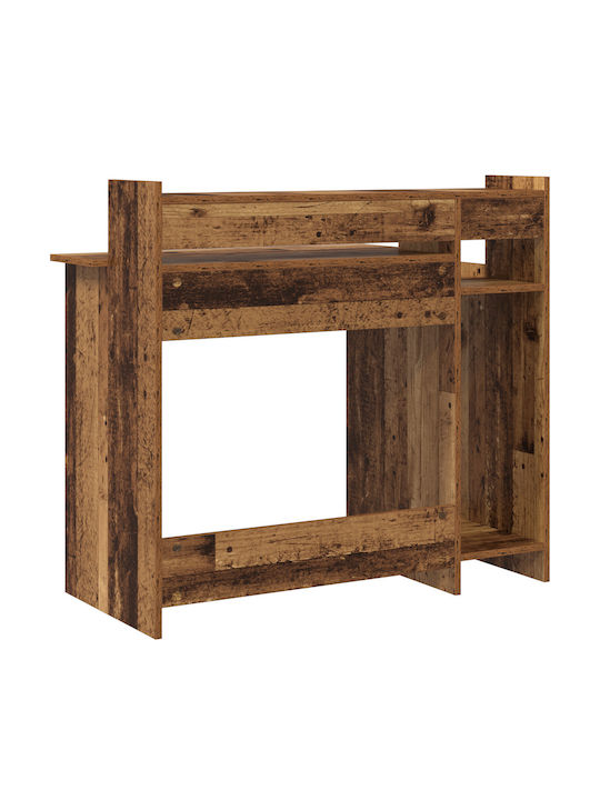 Electric Desk Lumarko Wooden Old Wood with Metal Legs Adjustable Height with LED and USB Ports 97x45x90cm