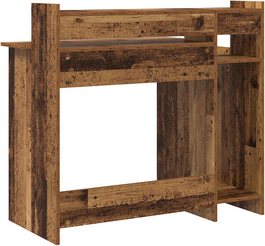 Electric Desk Lumarko Wooden Old Wood with Metal Legs Adjustable Height with LED and USB Ports 97x45x90cm