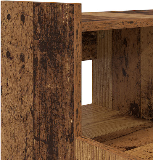 Electric Desk Lumarko Wooden Old Wood with Metal Legs Adjustable Height with LED and USB Ports 97x45x90cm