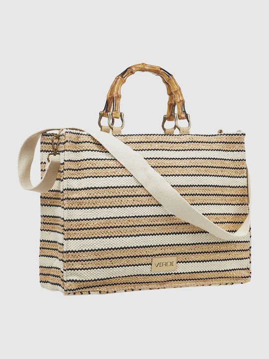 Verde Fabric Beach Bag Beige