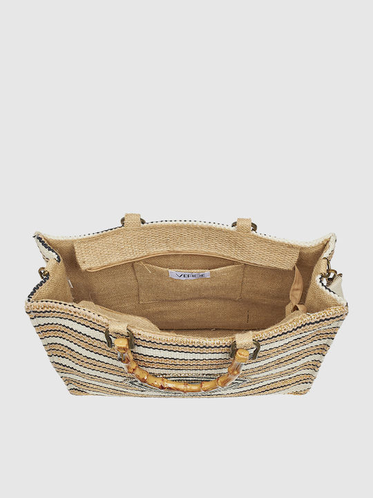 Verde Fabric Beach Bag Beige