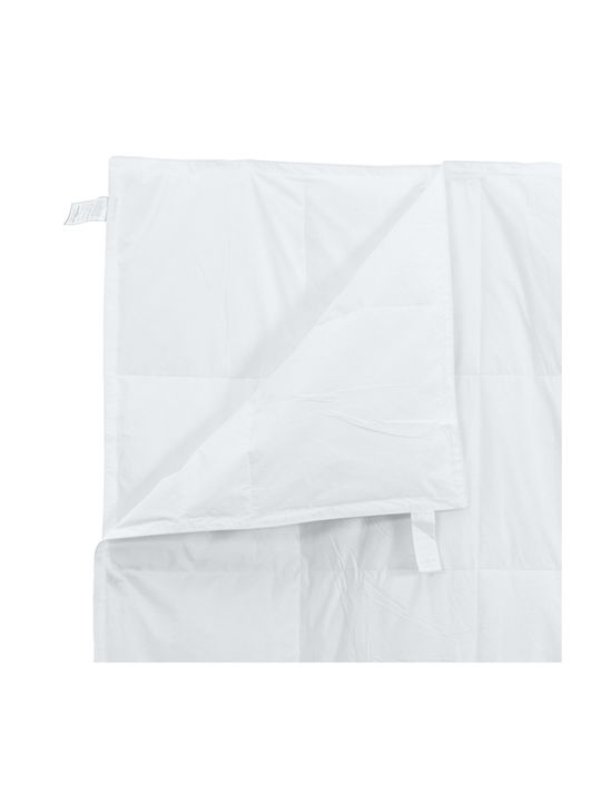 vidaXL Bettdecke Einzelbett Daunen 140x220cm White