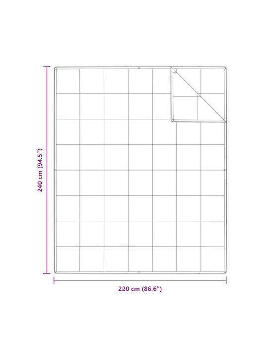 vidaXL Bettdecke Großes Doppelbett Daunen 220x240cm White