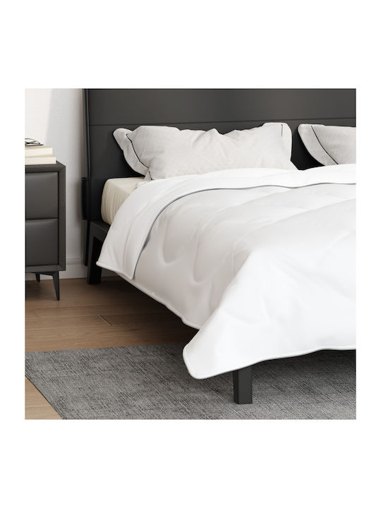 vidaXL Bettdecke Großes Doppelbett mit Microfiber-Füllung 220x240cm White