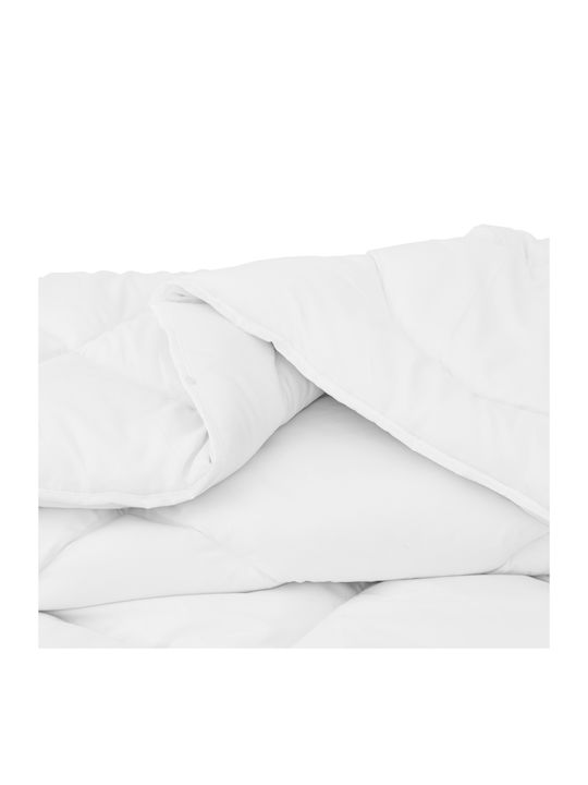 vidaXL Pilotă Single cu Umplutură Microfiber 140x220cm Alb