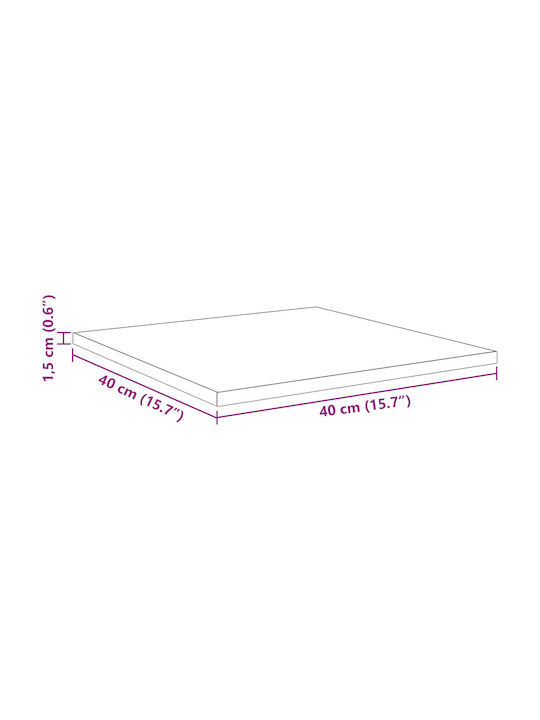 Βιβλιοθήκες Παλιό Ξύλο (4τμχ) 40x40x1.5εκ.