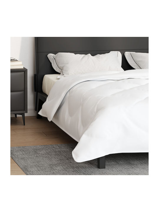 vidaXL King Size Decke 260x220cm Weiß