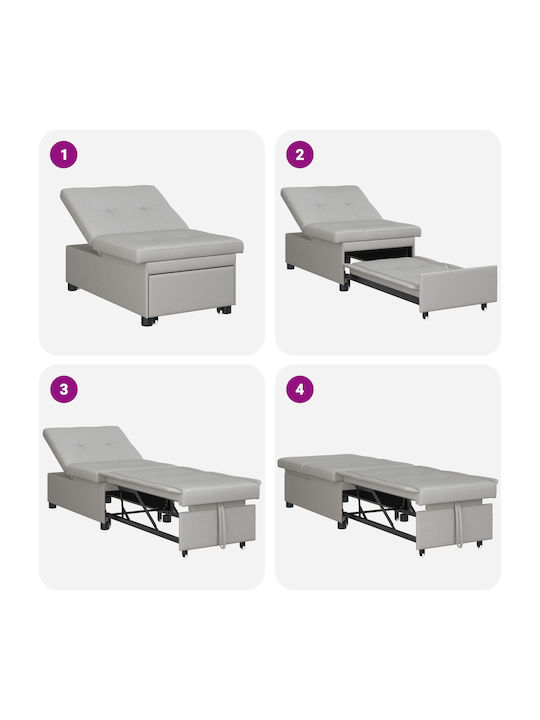 Schlafsessel Light Grey 191x67x82cm