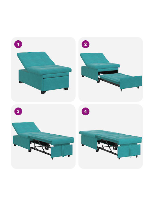 Relax Armchair Turquoise 191x67x82cm