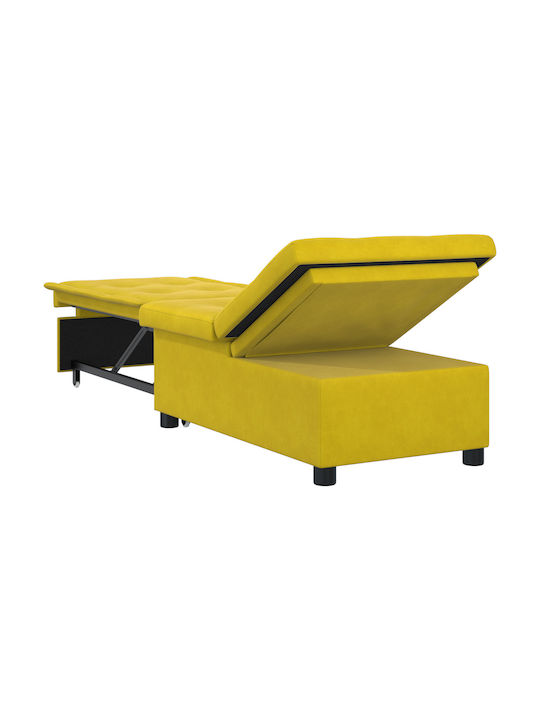Armchair Bed Yellow 67x82x191cm