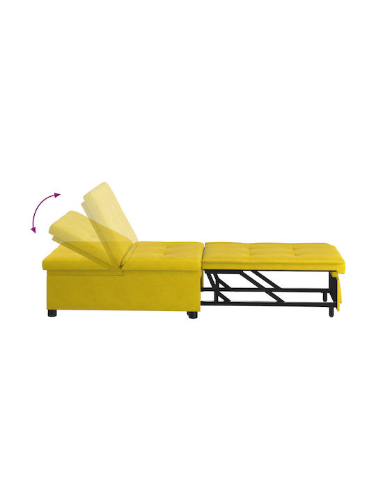 Armchair Bed Yellow 67x82x191cm
