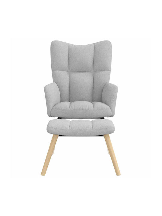 Schaukelstuhl mit Fußhocker Grey 61x78x95cm