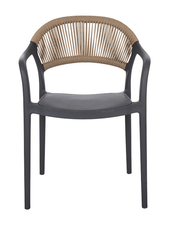 Gartenstühle Polypropylen Eva Grau/beige 56,5x49x83cm