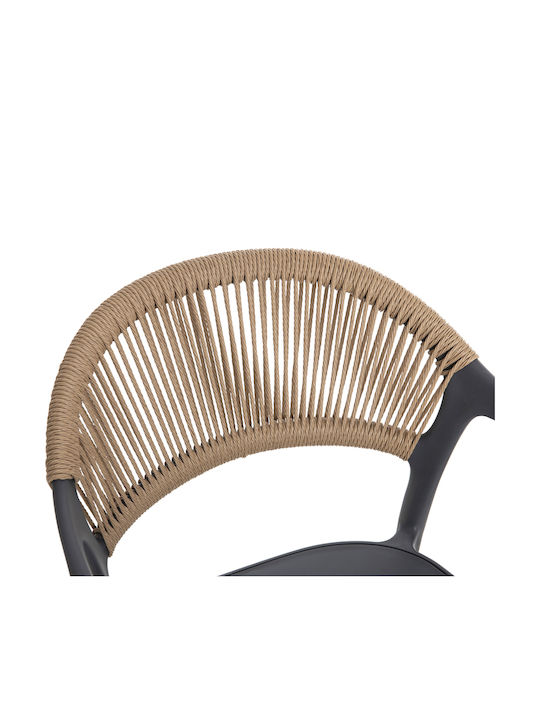 Gartenstühle Polypropylen Eva Grau/beige 56,5x49x83cm