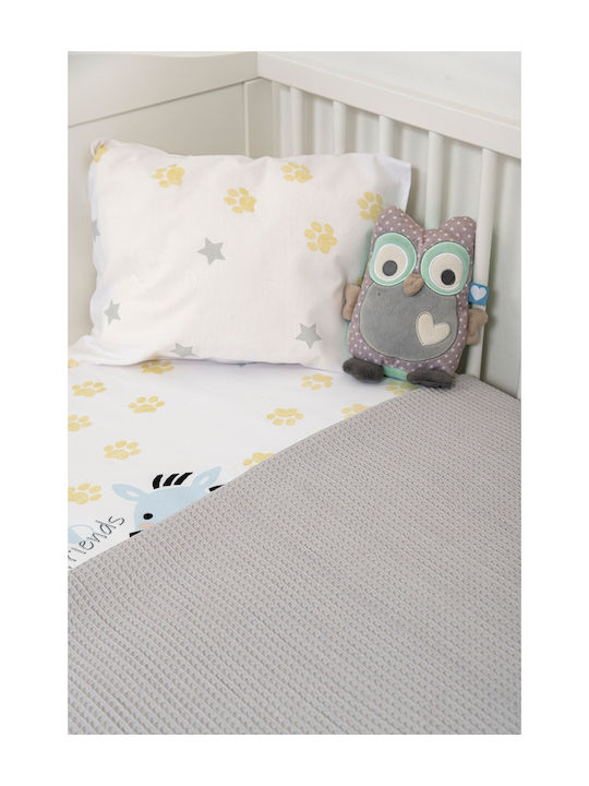 Viokarpet Blanket Cot Waffle White 110x140cm