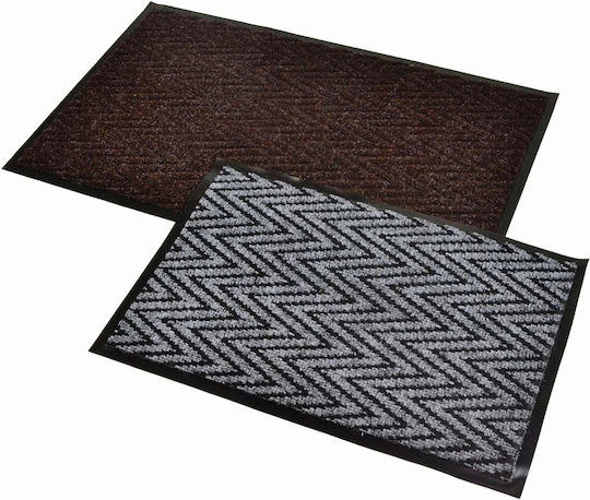 Sidirela Fußmatte Teppich mit rutschfester Unterlage Doura Braun 90x120cm