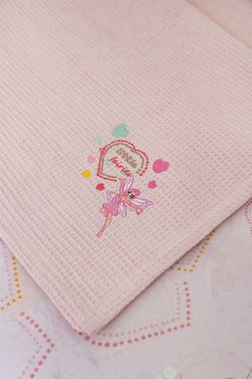 Biokarpet Naf Naf Little Fairies 303 Salmon Pink Baby Waffle Blanket
