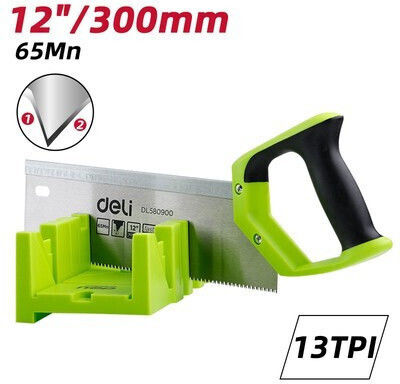 Deli Πριόνι Ξύλου με Φαλτσοκούτι 30cm DL580900