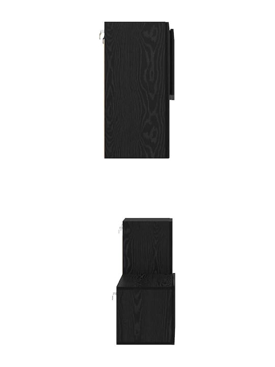 Wohnzimmer TV-Einheit Black Oak L60xB30xH30cm