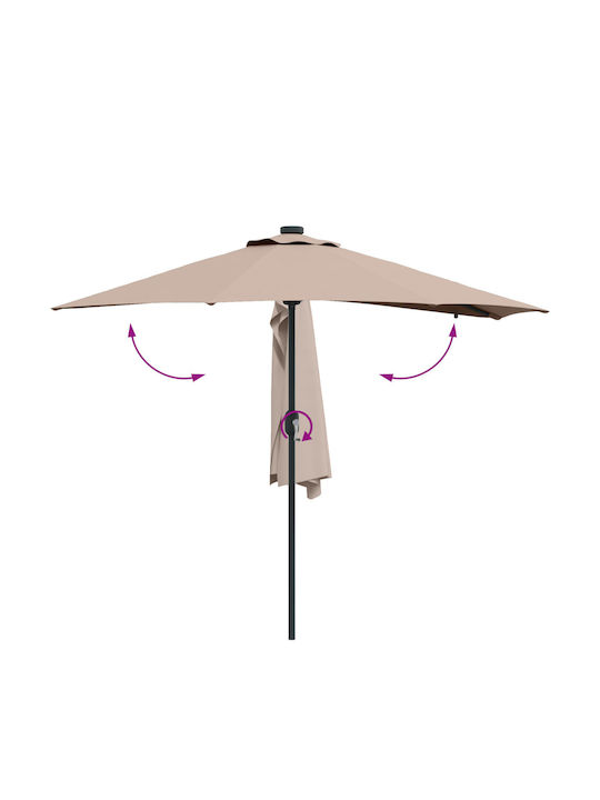 Umbrelă Suspendată Din Aluminiu Maro 2.23x2.23xÎnălțime 2.23m